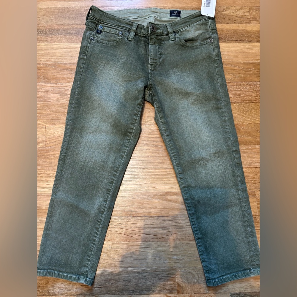 AG Adriano Goldschmied Women's Jeans 26R Dark Green Ankle